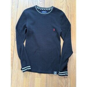 Polo Ralph Lauren Waffle Crew Neck Thermal Long sleeve Shirt Black Men’s Small